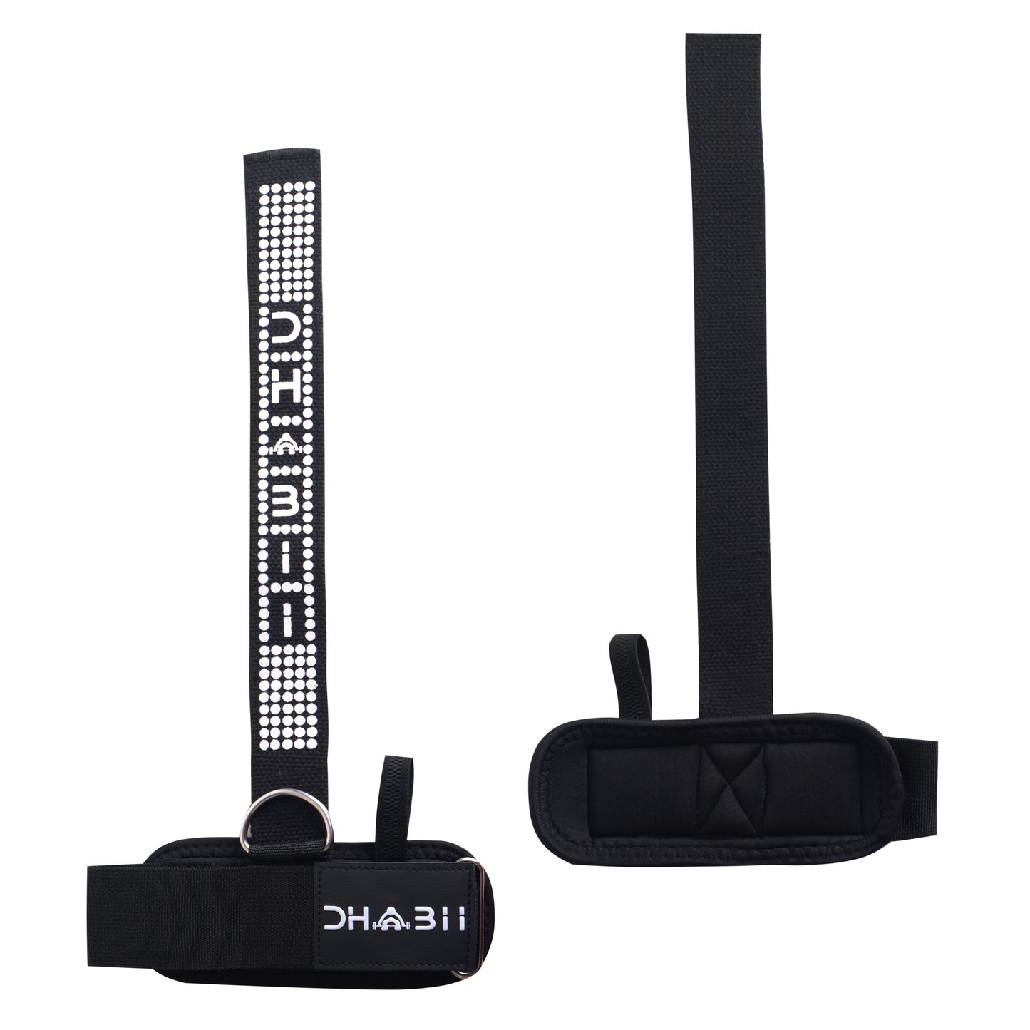 H-Dhabii Cuffed Lifting Strap with Steel D Ring for Cable Machine and Lifting Workout - Useful Cuff Ring Straps for Unisex Use
