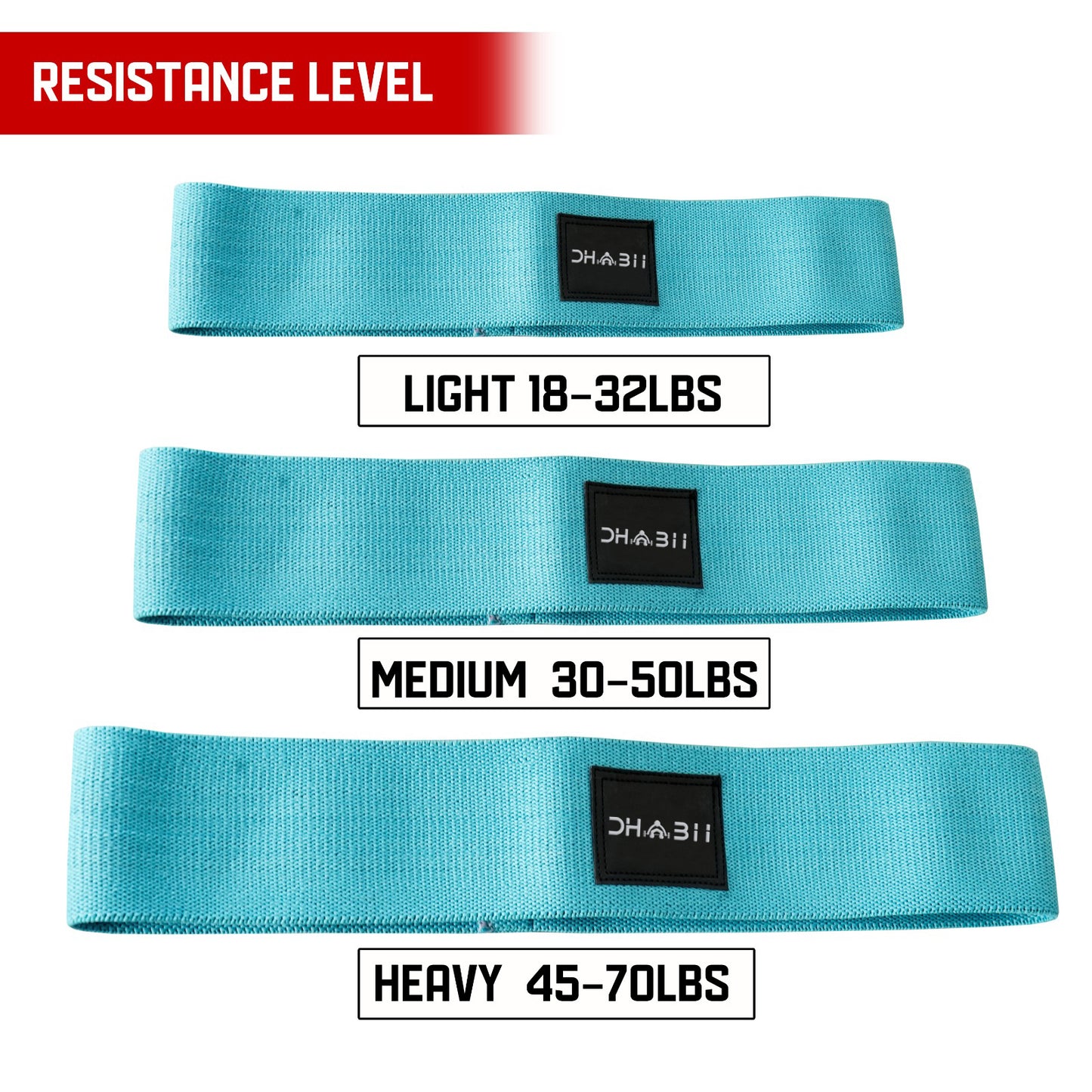 P-Dhabii Resistance Band Set For Working Out & Exercise.