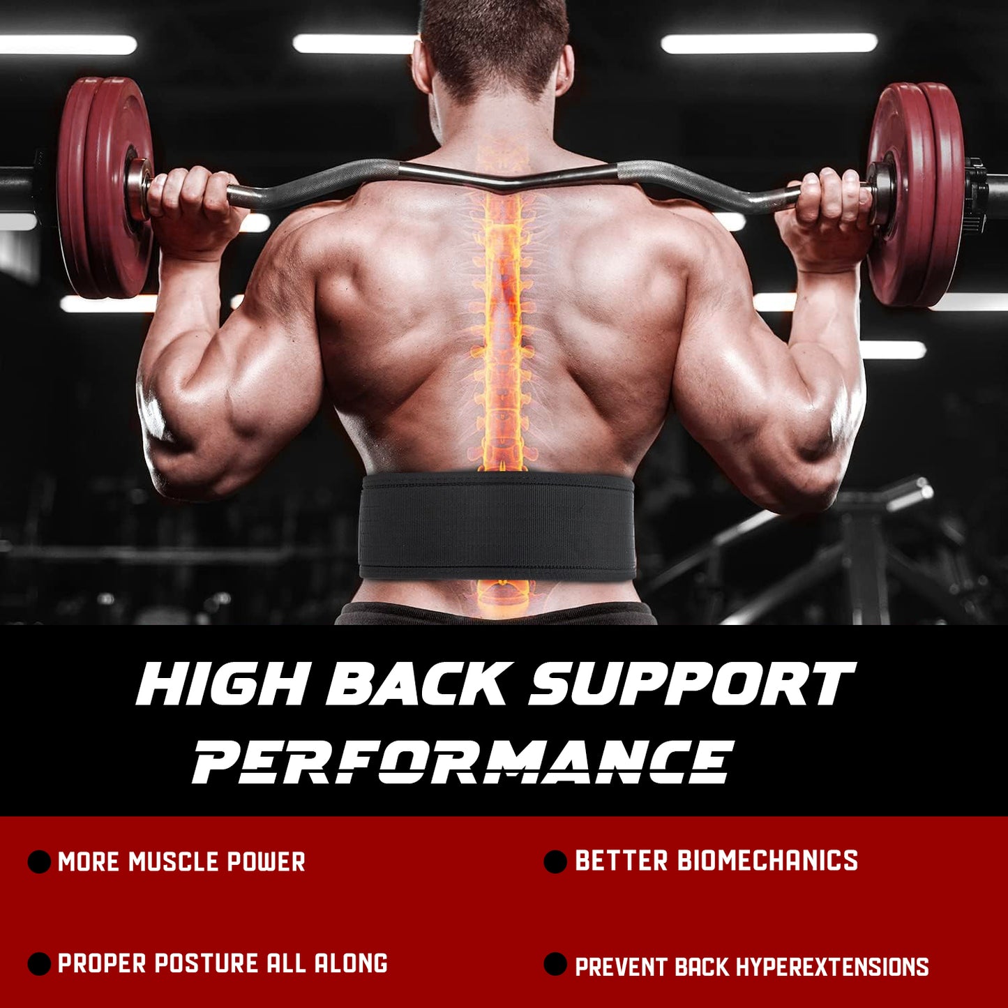 M-DHABII 4 INCH NYLON WEIGHTLIFTING BELT