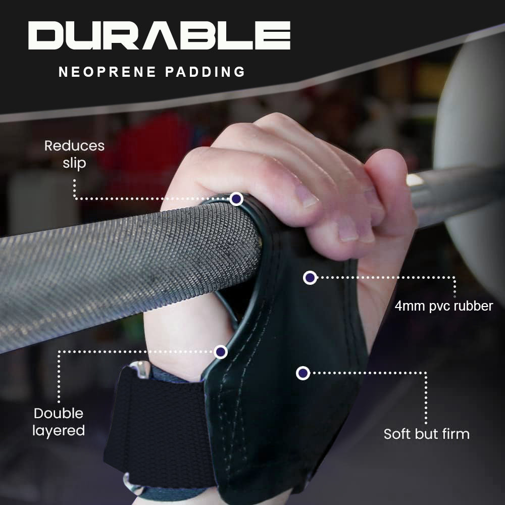 I-DHABII lifting rubber grips or versa grips - thick neoprene wrist support and used heavy rubber material for maximum grip Versa Gripps