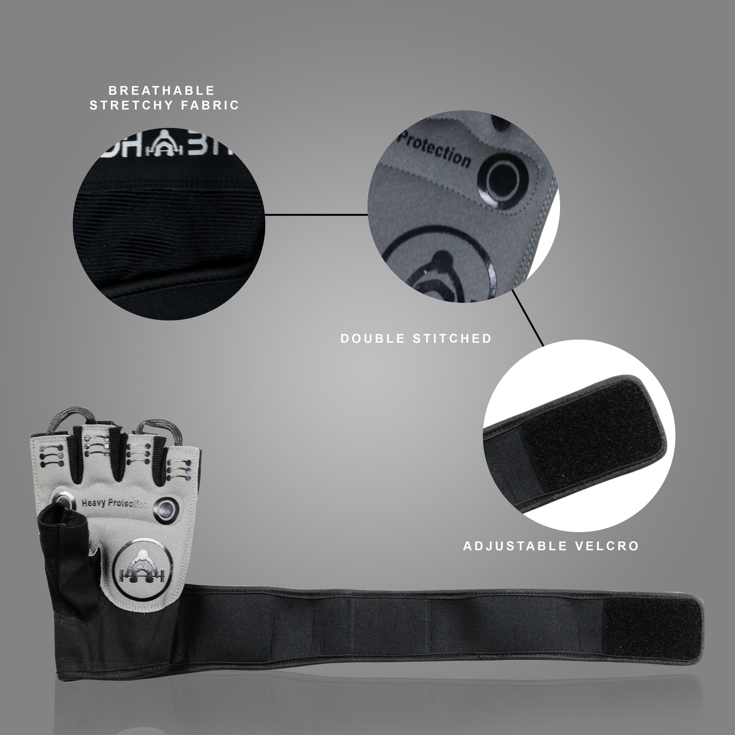 B-Weight Lifting Workout Gloves with Built-in Wrist Wraps for Men and Women, Great for Gym Fitness, Cross Training, Hand Support & Weightlifting