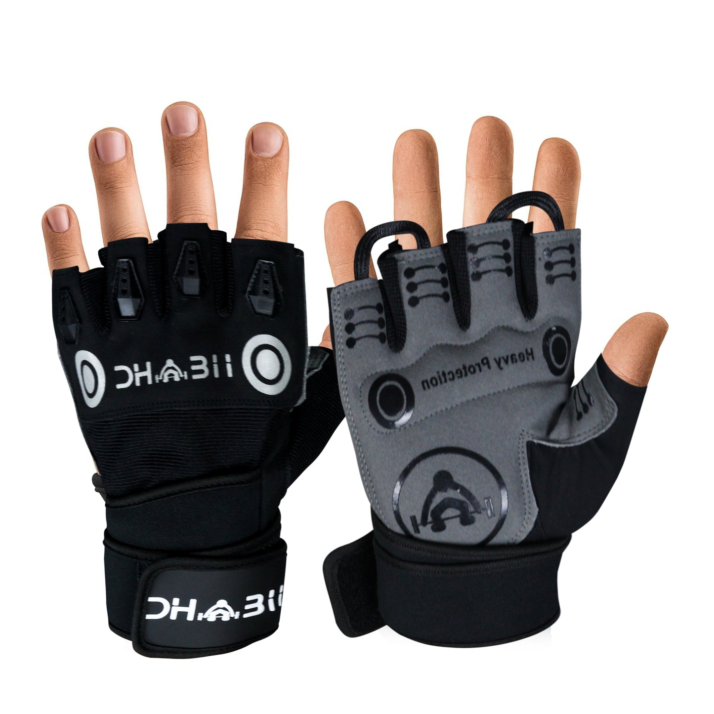 B-Weight Lifting Workout Gloves with Built-in Wrist Wraps for Men and Women, Great for Gym Fitness, Cross Training, Hand Support & Weightlifting