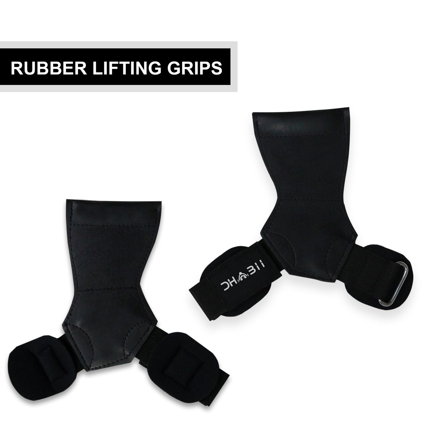 I-DHABII lifting rubber grips or versa grips - thick neoprene wrist support and used heavy rubber material for maximum grip Versa Gripps