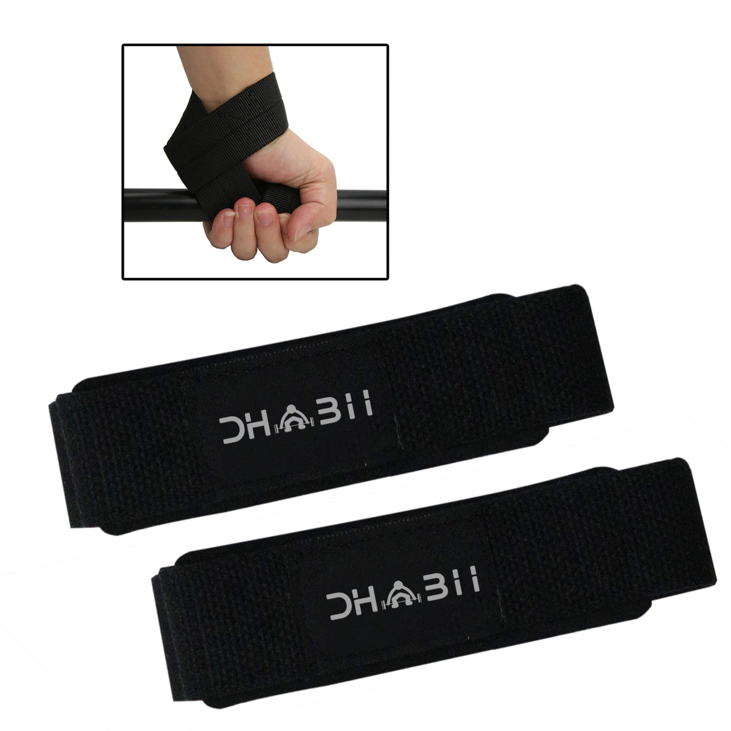 L-Lifting Wrist Straps for Weightlifting, 21" long silicon printed cotton with neoprene wrist padding, Best for Gym,Bodybuilding, Powerlifting, Strength Training, Deadlifts