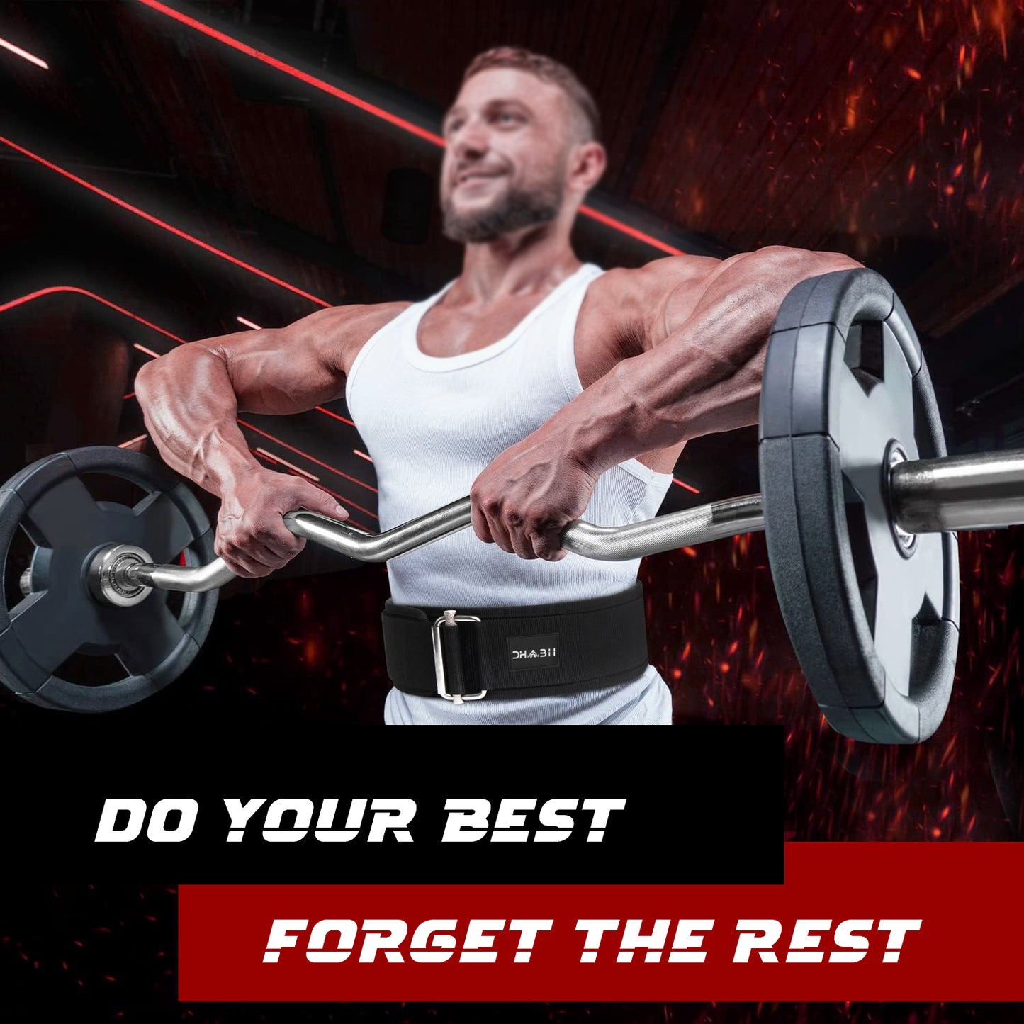 M-DHABII 4 INCH NYLON WEIGHTLIFTING BELT