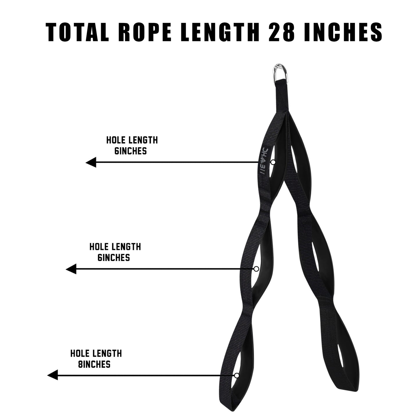 Tricep rope cable attachment for gym and home workouts, exercise rope with 6 anti-slip handles, suitable for strength training, lifting, calisthenics, and general fitness