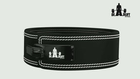 5-DHABII Lever Weightlifting Belt with Adjustable Buckle 10MM thick and 4 inch wide leather belt for Men & Women