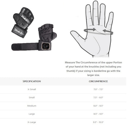 Dhabii Men's Lifting Sports Gloves - 2.5mm Neoprene & Rubber, Smart Watch Compatible, Ventilated Design, Super Grip, Hand Support & Wrist Protection, Neoprene Wrist Support, Gym, Olympic Lifts Snatches Push Jerks