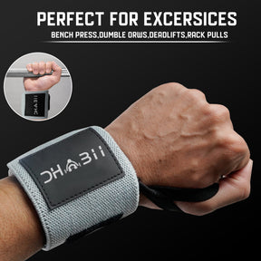 6-DHABII WRIST WRAPS - 18" WEIGHTLIFTING WRIST SUPPORT